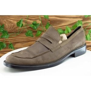 Calvin Klein Shoes Sz 13 M Brown Penny Loafers Leather Men‎ Marin